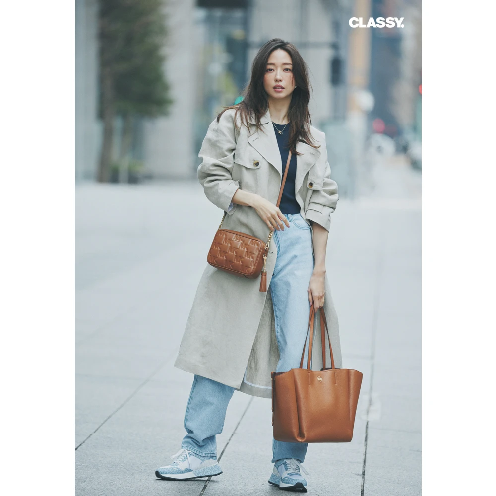 Michael Kors Lino Trench Coat Brown Dames