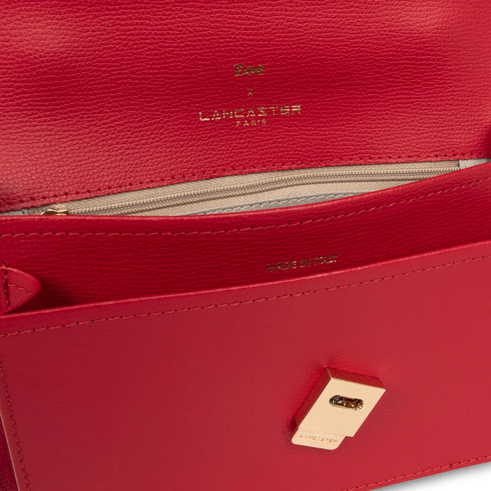 Lancaster Elegante Flap Handtas met Sluiting Zoé 480-011 Rood Red Dames