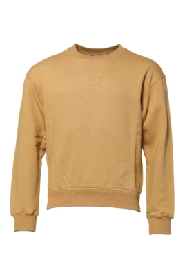 Senap Bomull Präglad Pullover Sweater