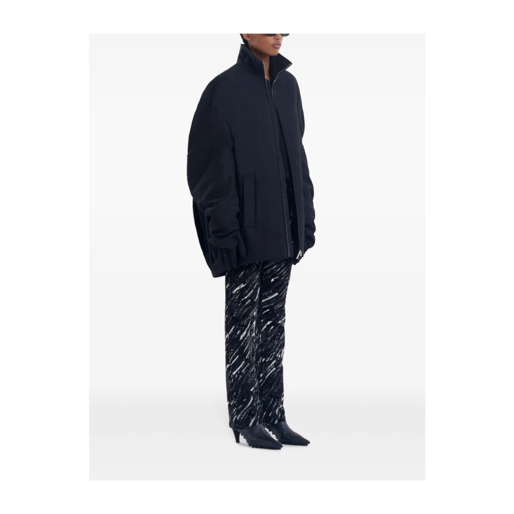 Marni Zwarte Rits Logo Vest Marineblauw Rug Black Dames