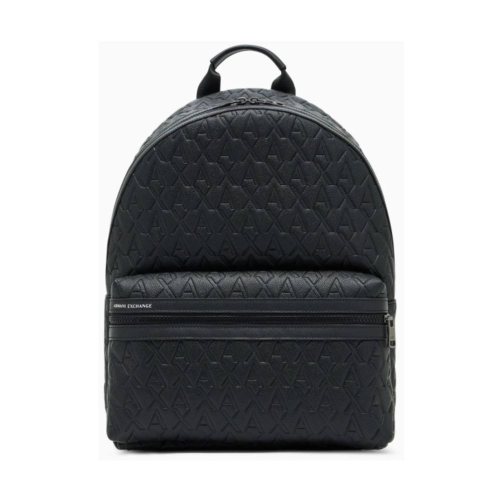 Armani Exchange Uomo Nero - Zaino Eco-Friendly Con Chiusura A Zip - Bags - One Size - Immagine 7