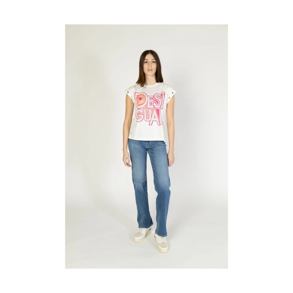 Desigual Multicolor Katoenen Tops & T-Shirt Multicolor Dames