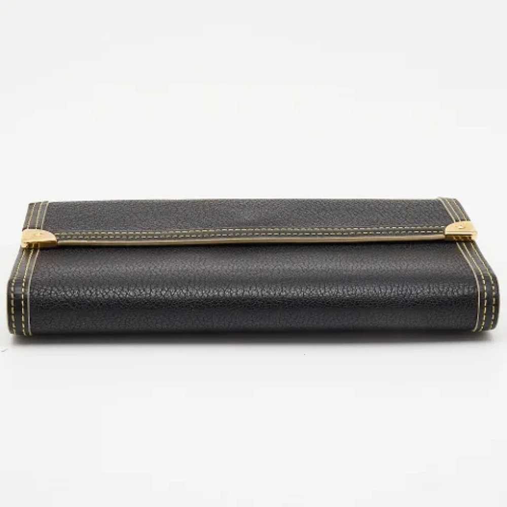 Louis Vuitton Vintage Pre-owned Leather wallets Black Dames