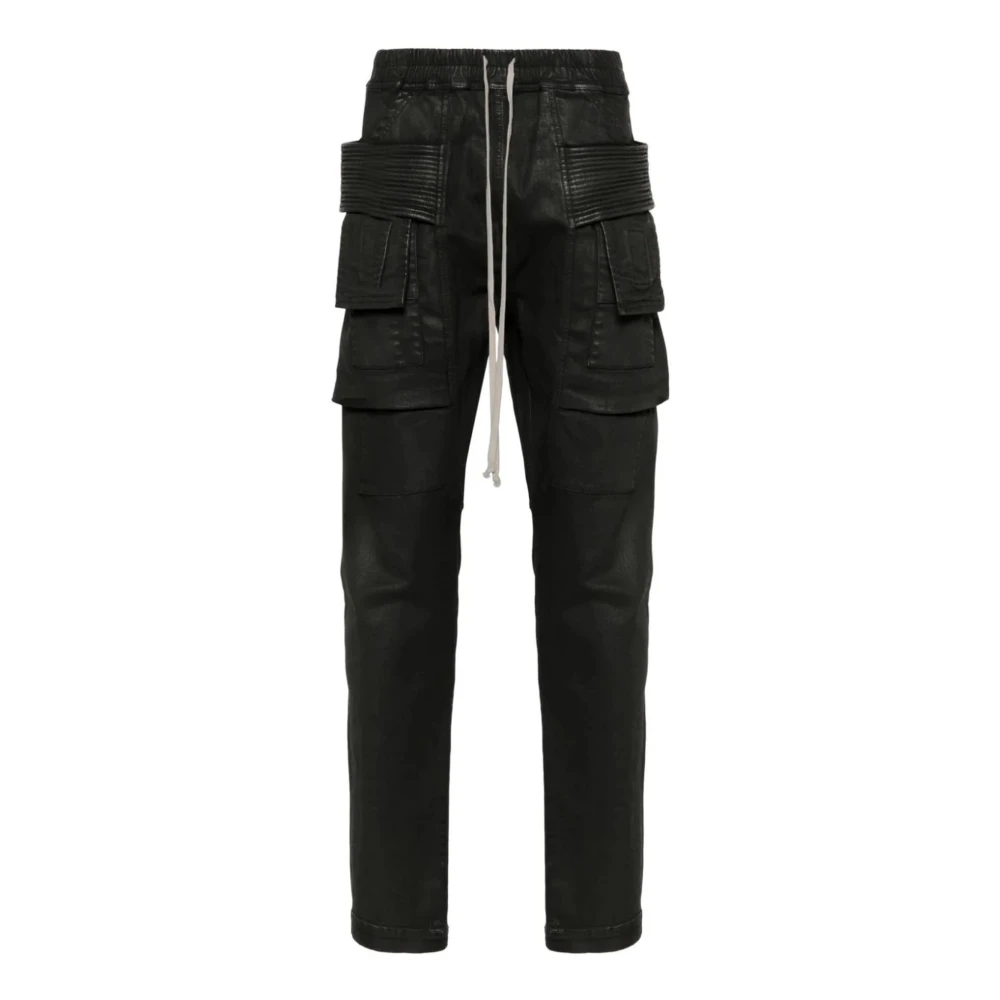 Rick Owens Zwarte Cargo Broek met Uniek Ontwerp Black Heren