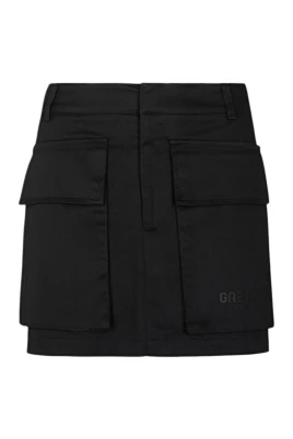 Mini Cotton Skirt With Logo Application