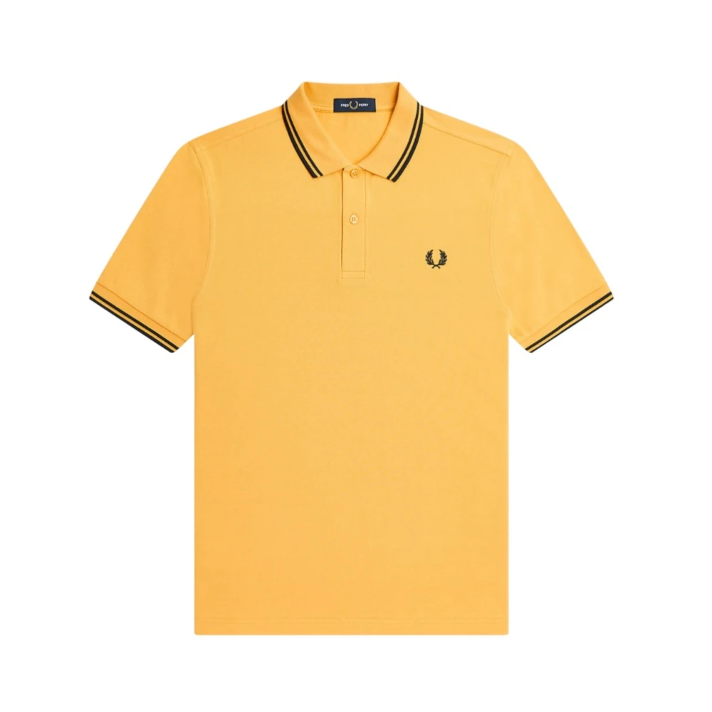 Fred Perry Men's Yellow Polo Shirts, L, Classic Polo Shirt