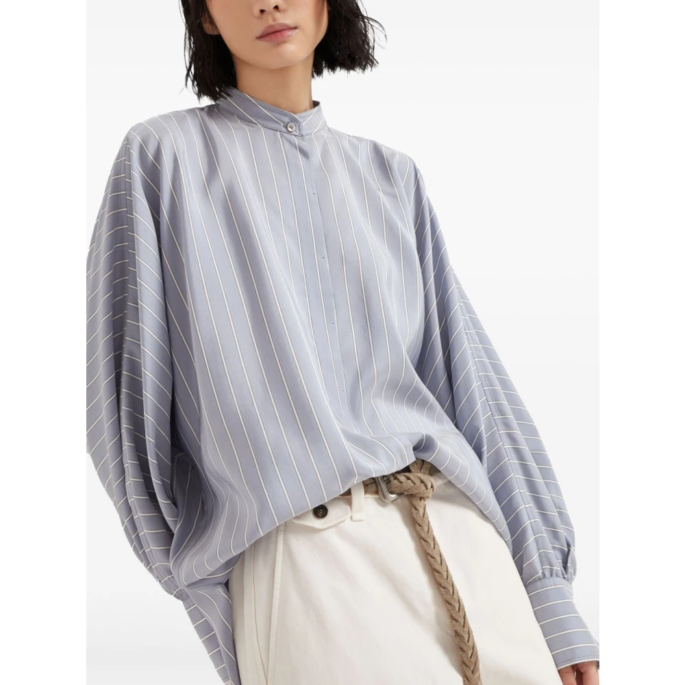 BRUNELLO CUCINELLI Elegante Overhemden Collectie Blue Dames