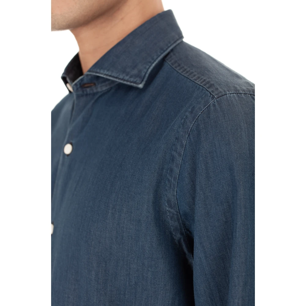 Finamore Blouses & Shirts Blue Heren
