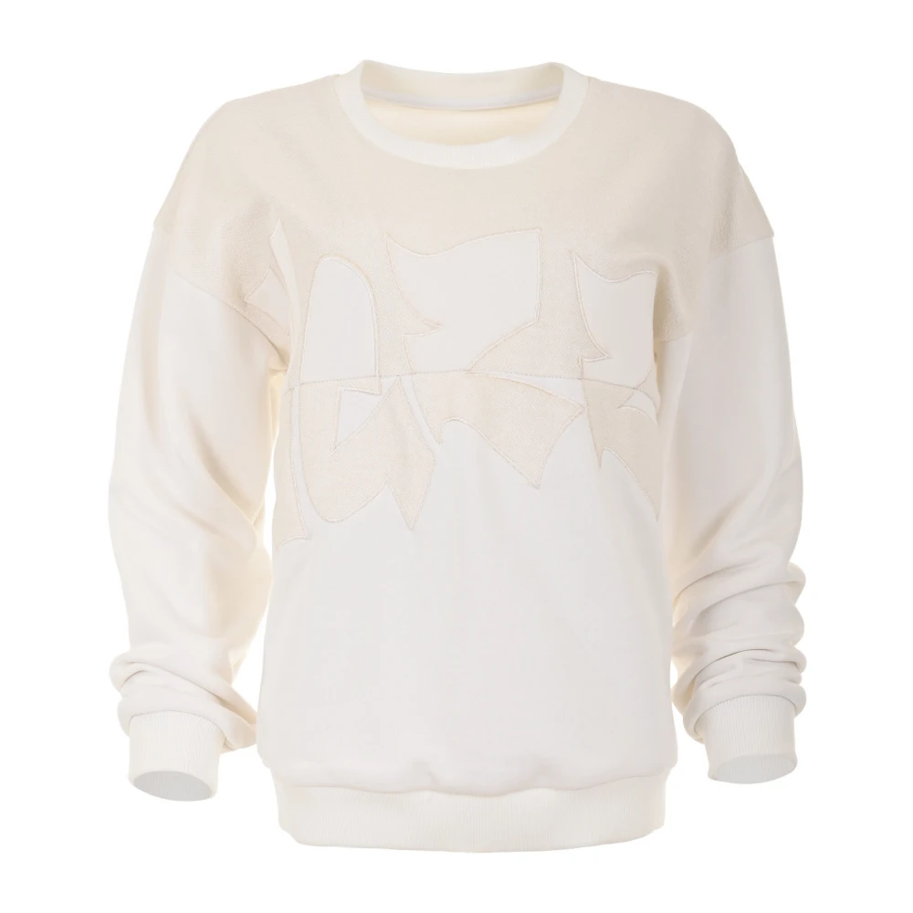 Maicazz Offwhite Logo Sweater Zizo Collectie White Dames