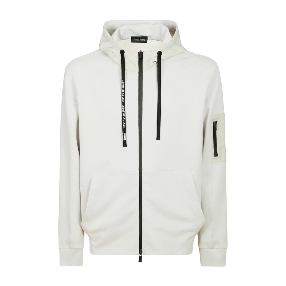 Herno Mannelijk Grijs Hoodies & Sweatvesten Heren, 2XL, Katoen, Hooded Sweatshirt