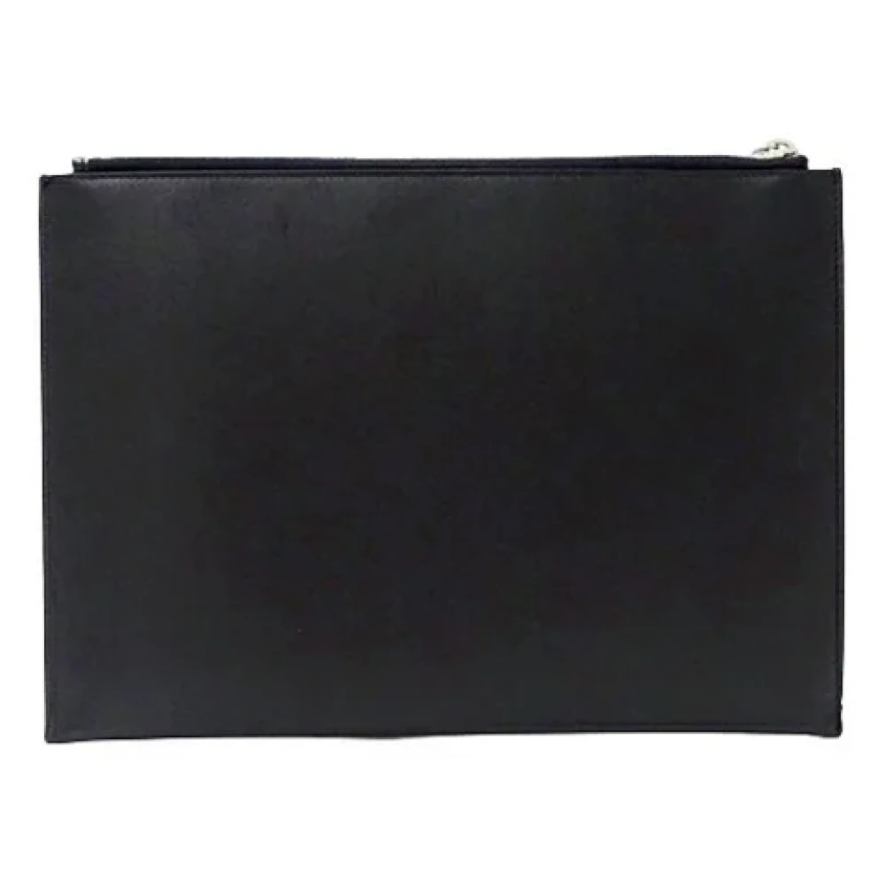 Saint Laurent Vintage Pre-owned Leather clutches Black Dames