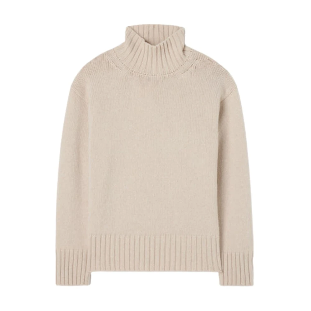 Róhe , Turtlenecks, Female, Beige, L, Wool Cashmere Turtleneck
