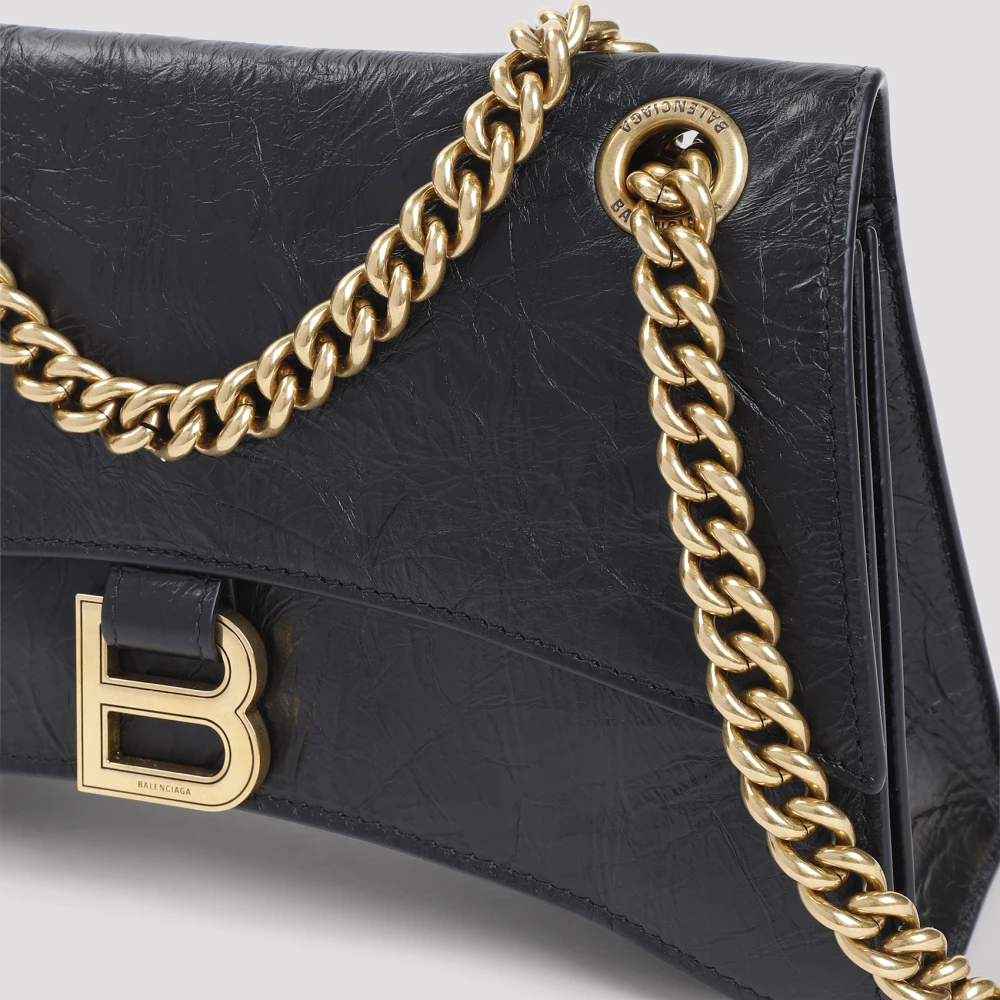 Balenciaga Zwarte Crush Chain Tas Black Dames
