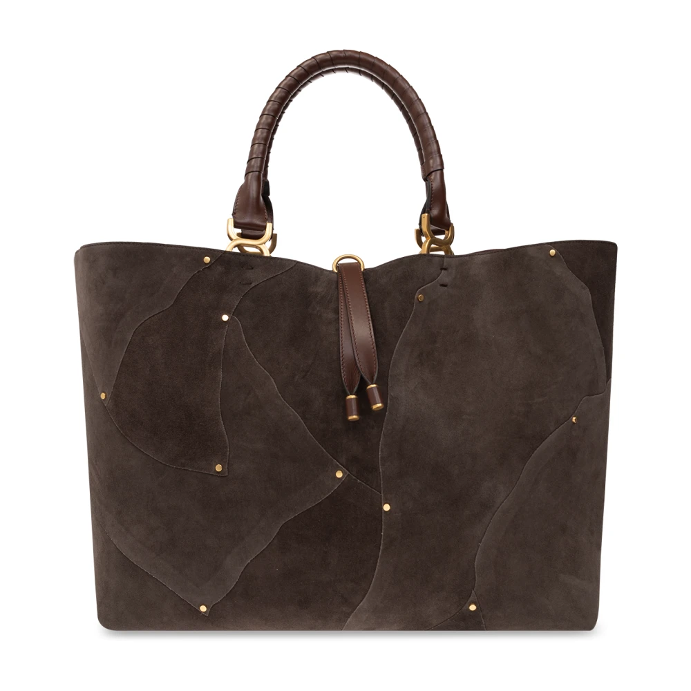 Chloé Shoppers Marcie Leather Tote Bag in bruin