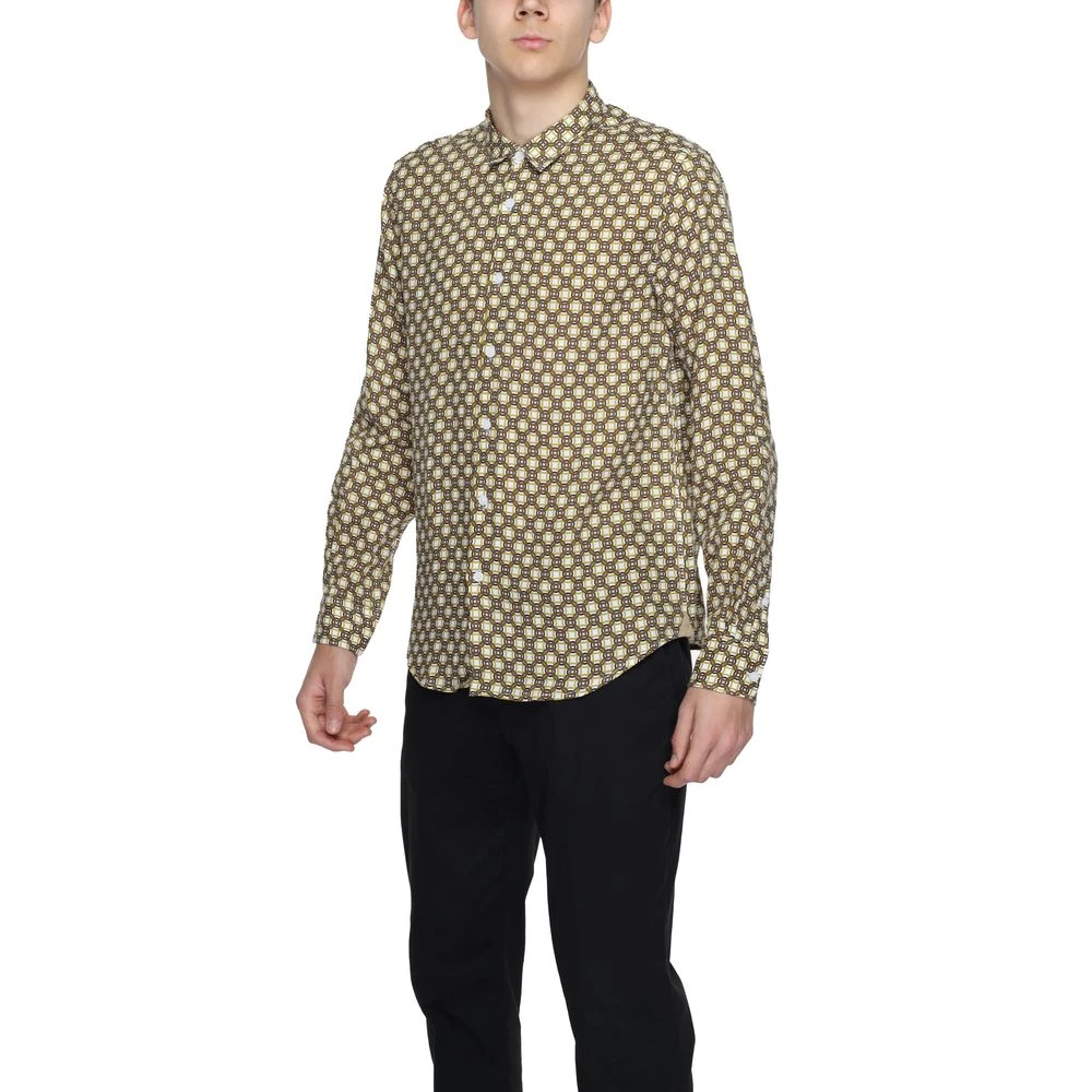 Gianni Lupo Beige Linnen Overhemd Lente Zomer Collectie Beige Heren