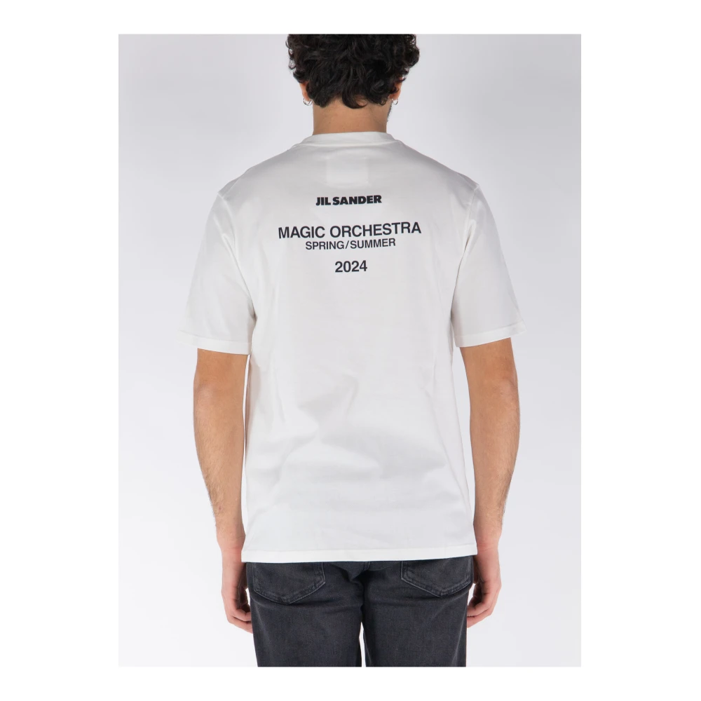 Jil Sander Casual Crew Neck T-Shirt White Heren
