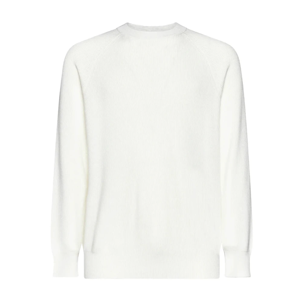 BRUNELLO CUCINELLI Luxe Cashmere Pullover Sweater White Heren