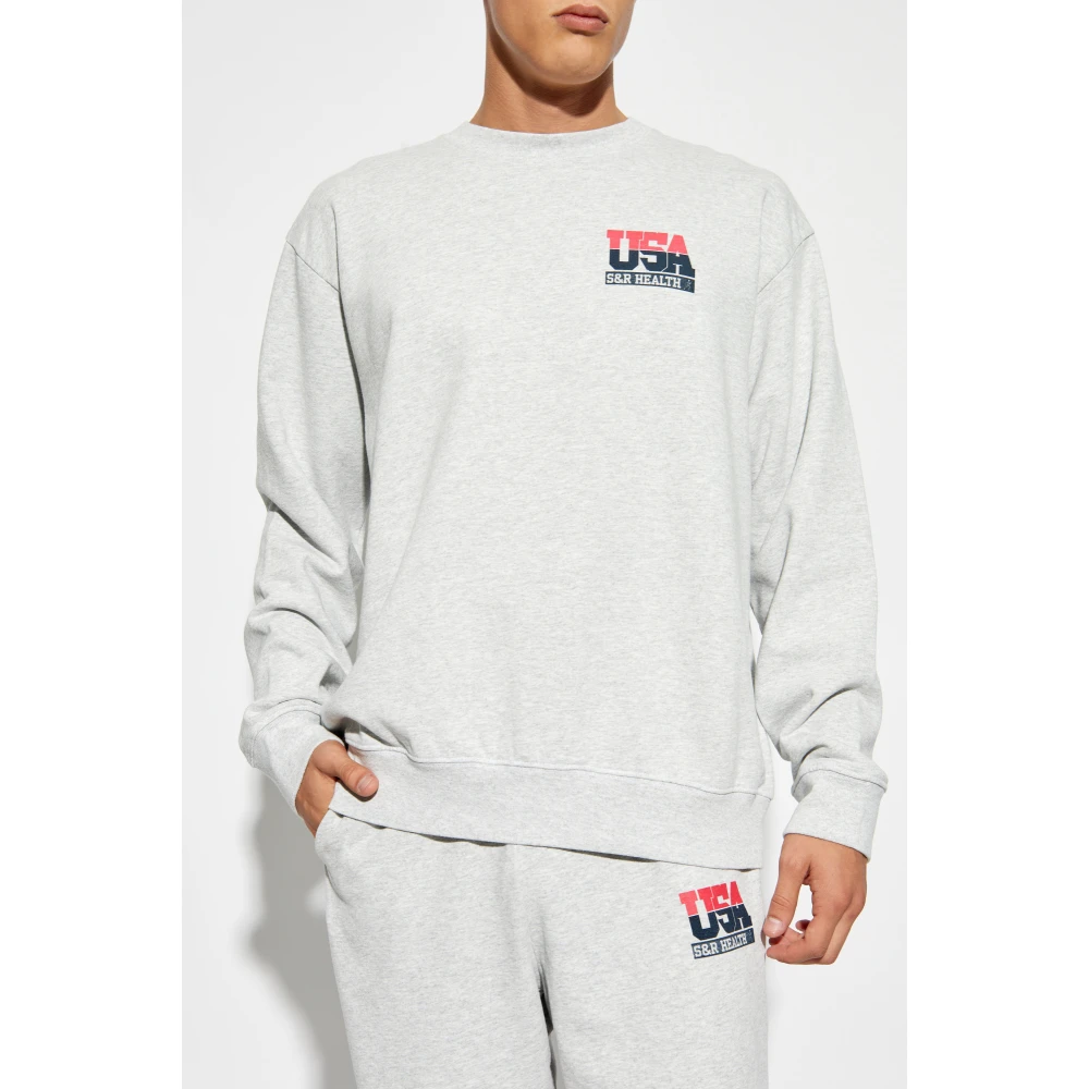 Sporty & Rich Katoenen sweatshirt Gray Unisex