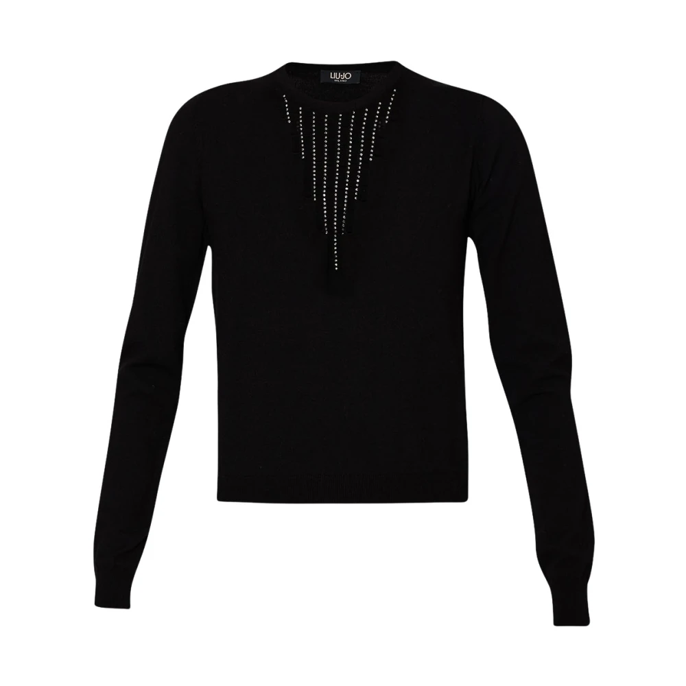 Liu Jo Sprankelende Strass Top Black Dames