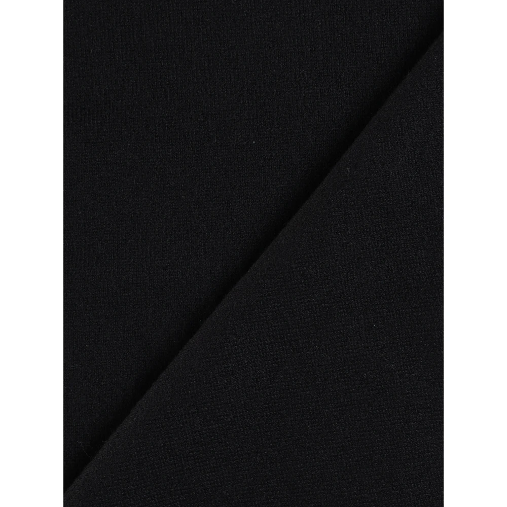 Fay Zwart Cashmere Plain Stitch Sjaal Black Dames