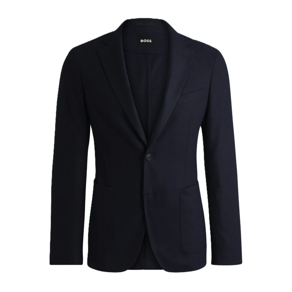 Boss Blauwe Flanellen Jas P-Hanry Blue Heren