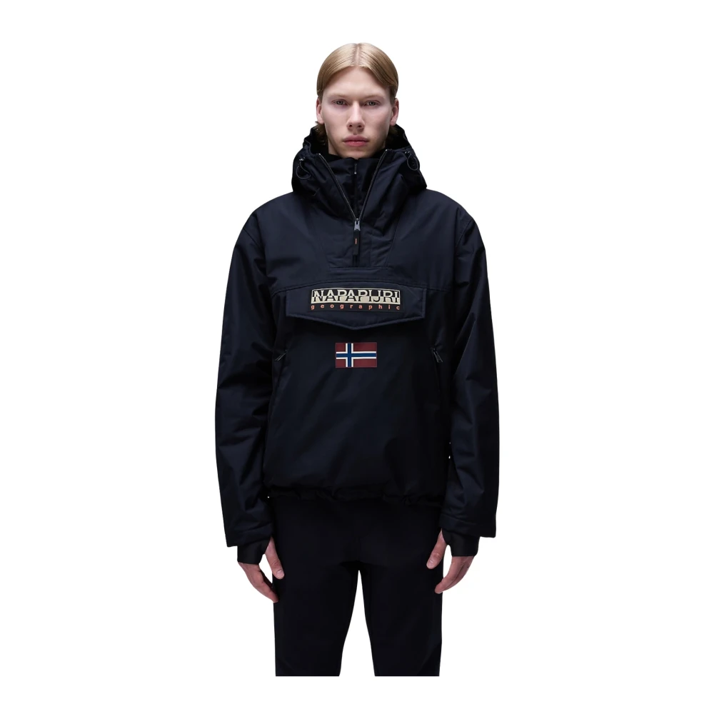 Napapijri Zwarte Rainforest Next Anorak Jas Black Heren