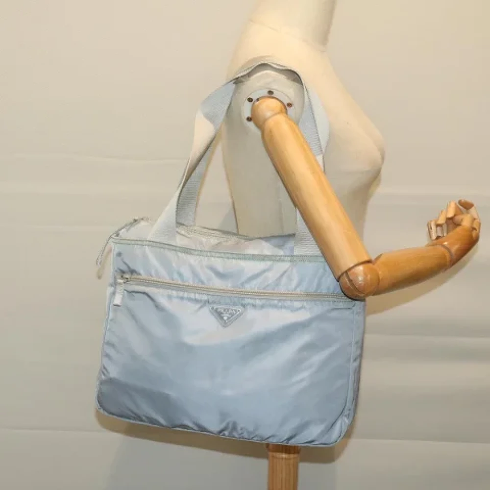 Prada Vintage Pre-owned Fabric totes Blue Dames