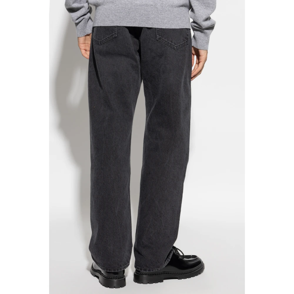 Saint Laurent Straight Leg Jeans Black Heren