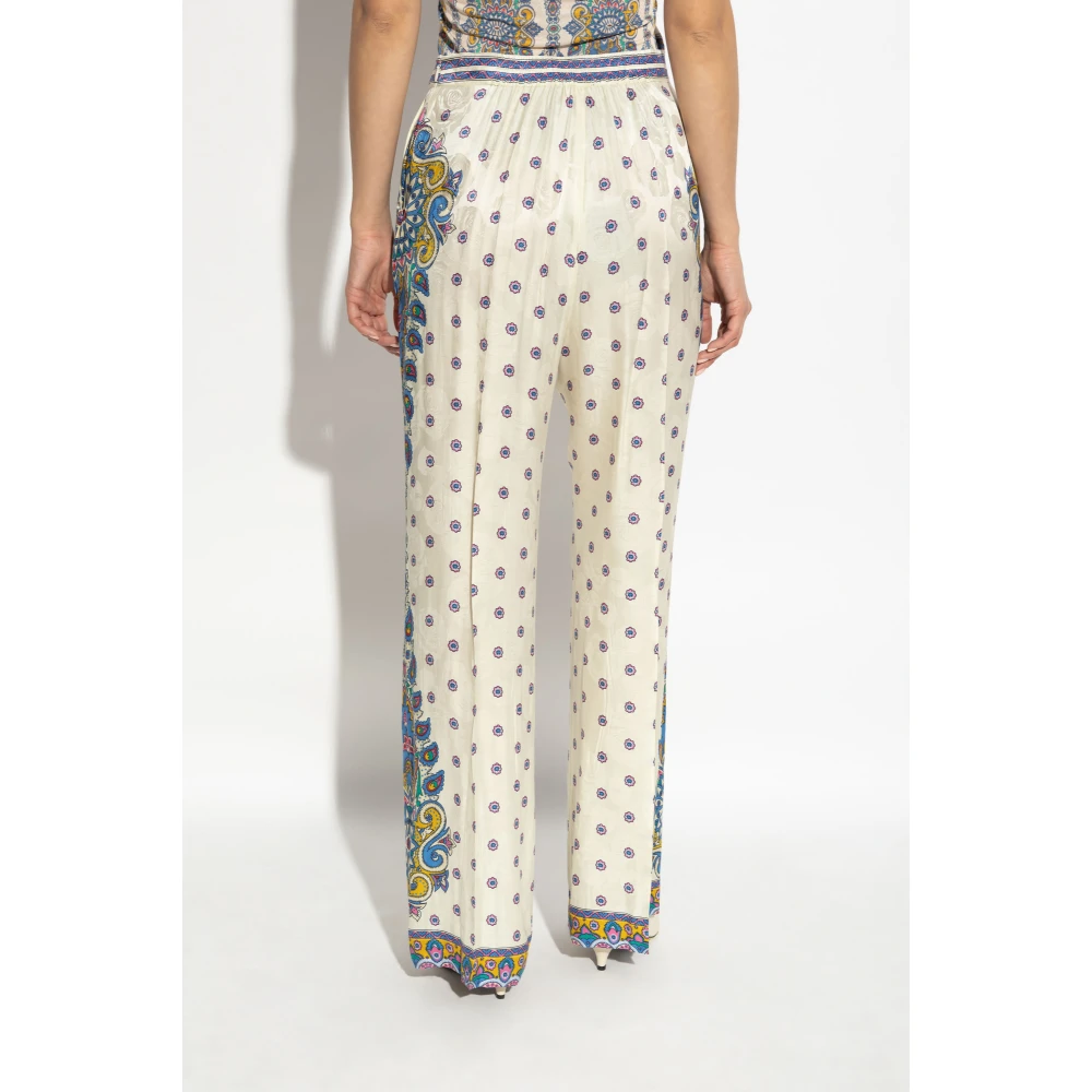 ETRO Broek met decoratief patroon Beige Dames