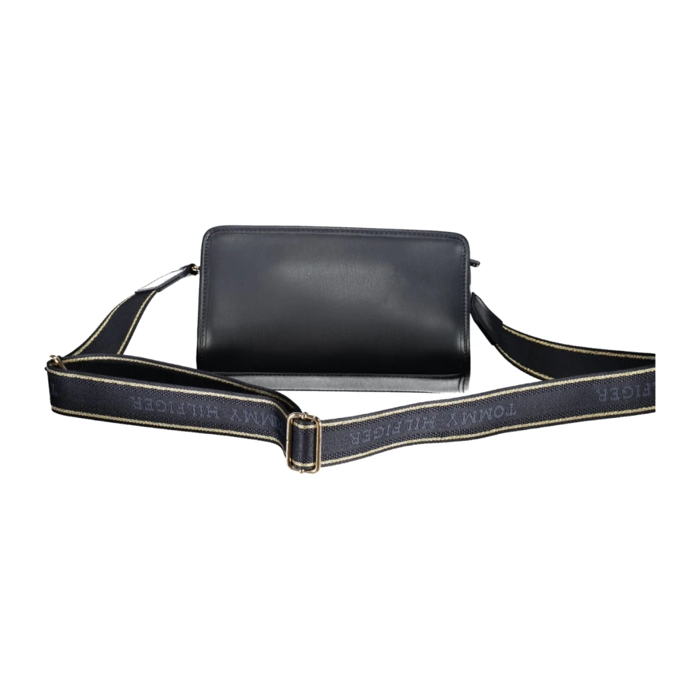 Tommy Hilfiger Blauwe Schoudertas met Rits Sluiting Blue Dames