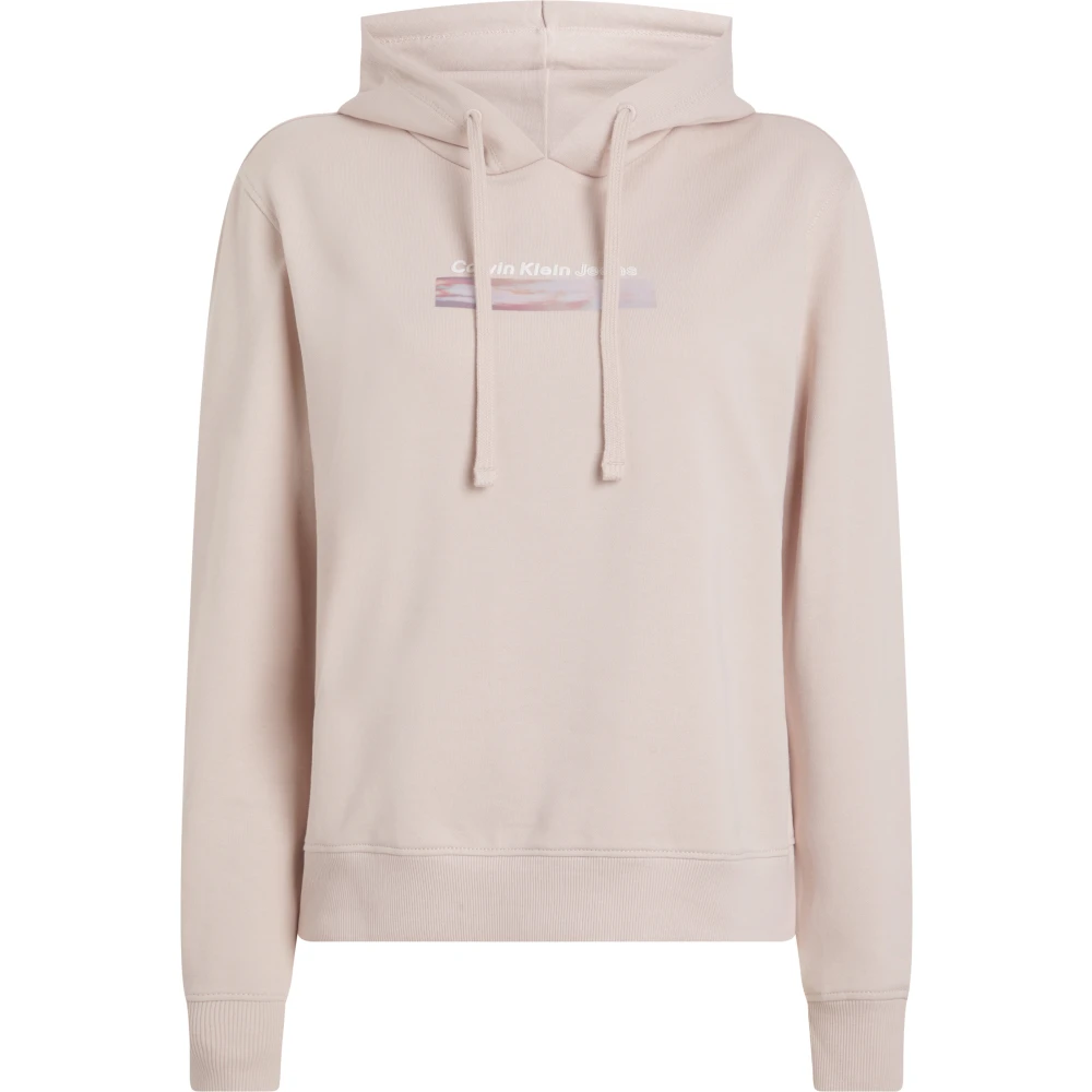 Calvin Klein Roze Sweaters Sepia Rose Print Lange Mouwen Pink Dames