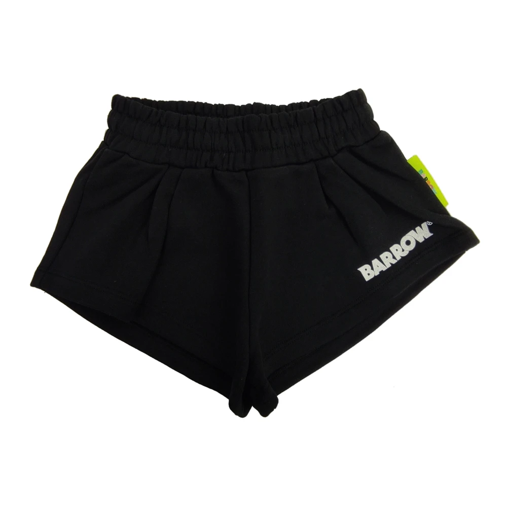 Barrow Black Shorts, Female, 8 Y, Cotton Fleece Shorts