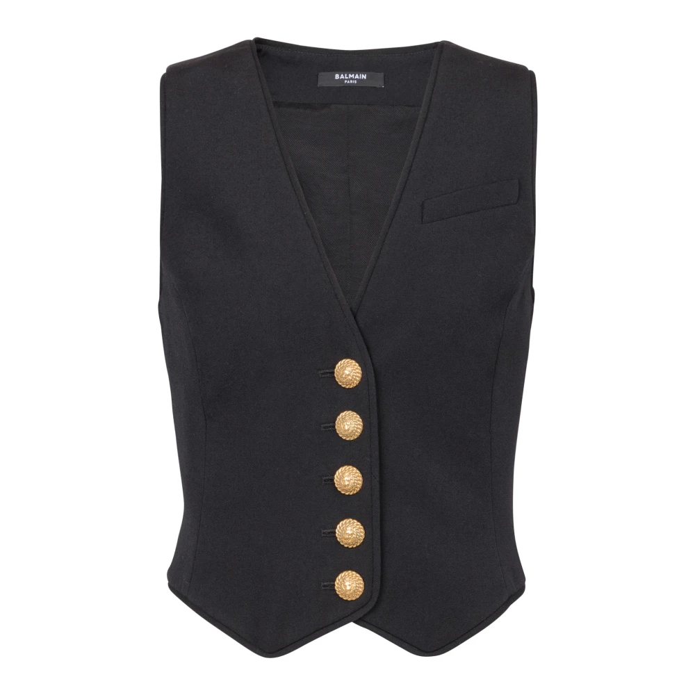 Balmain Mouwloos vest Black Dames