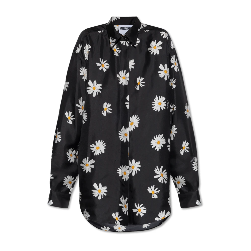 Moschino Zijden overhemd Black Dames
