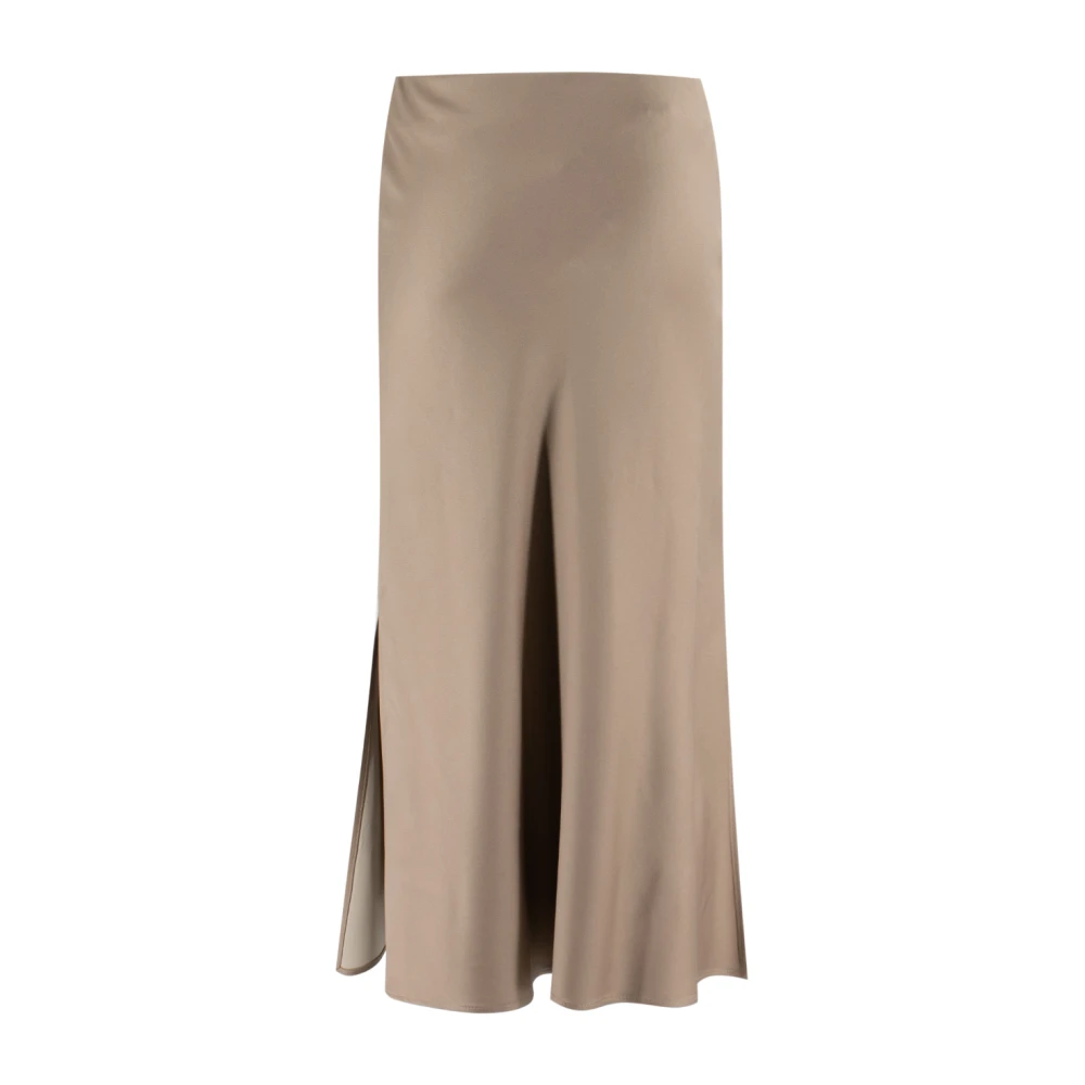 BRUNELLO CUCINELLI Elegant A-Line Skirt Brown Dames