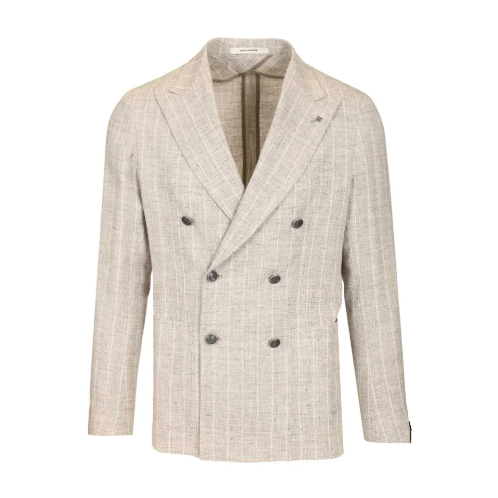Tagliatore Men's Beige Blazers, Xl, Double-Breasted Blazer