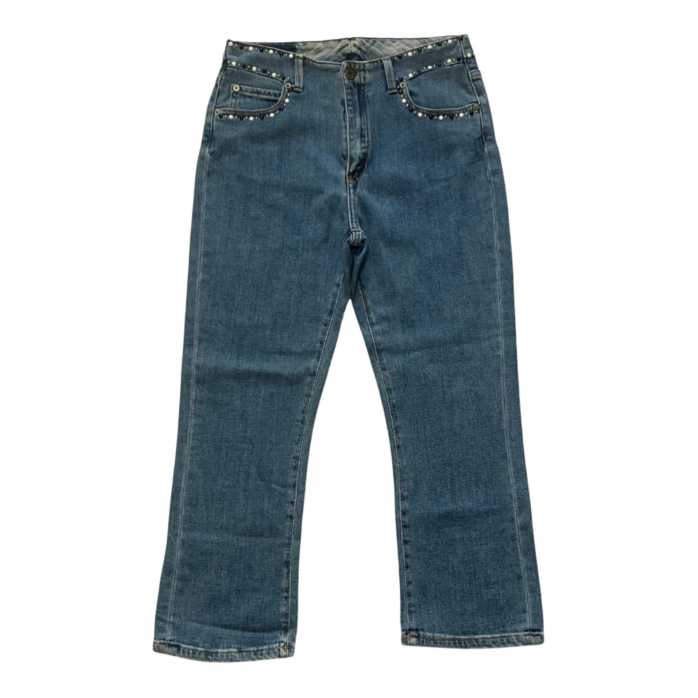 Dondup Stijlvolle Jeans met Studs Blue Dames