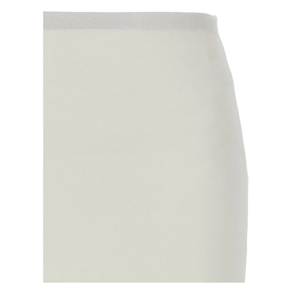 Jil Sander Stijlvolle Geplooide Rok voor Vrouwen White Dames