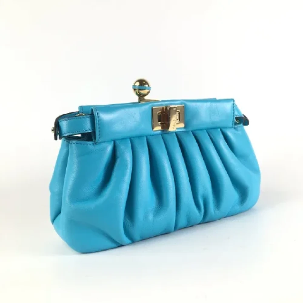 Fendi Vintage Pre-owned Leather fendi-bags Blue Dames