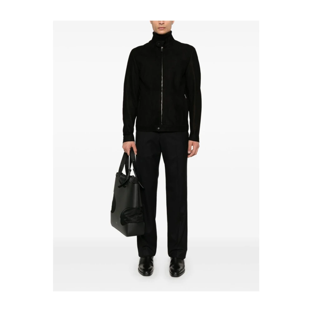 Salvatore Santoro Zwarte Stijlvolle Jassen Black Heren