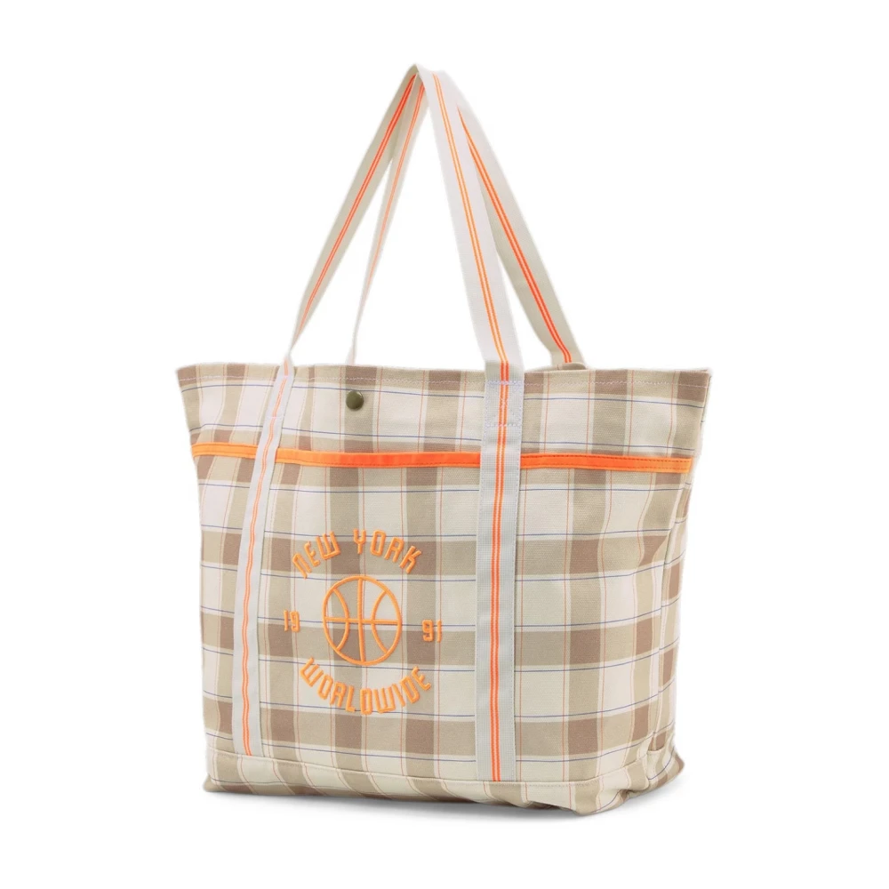 Puma Oversized Logo Tote Bag Beige Heren
