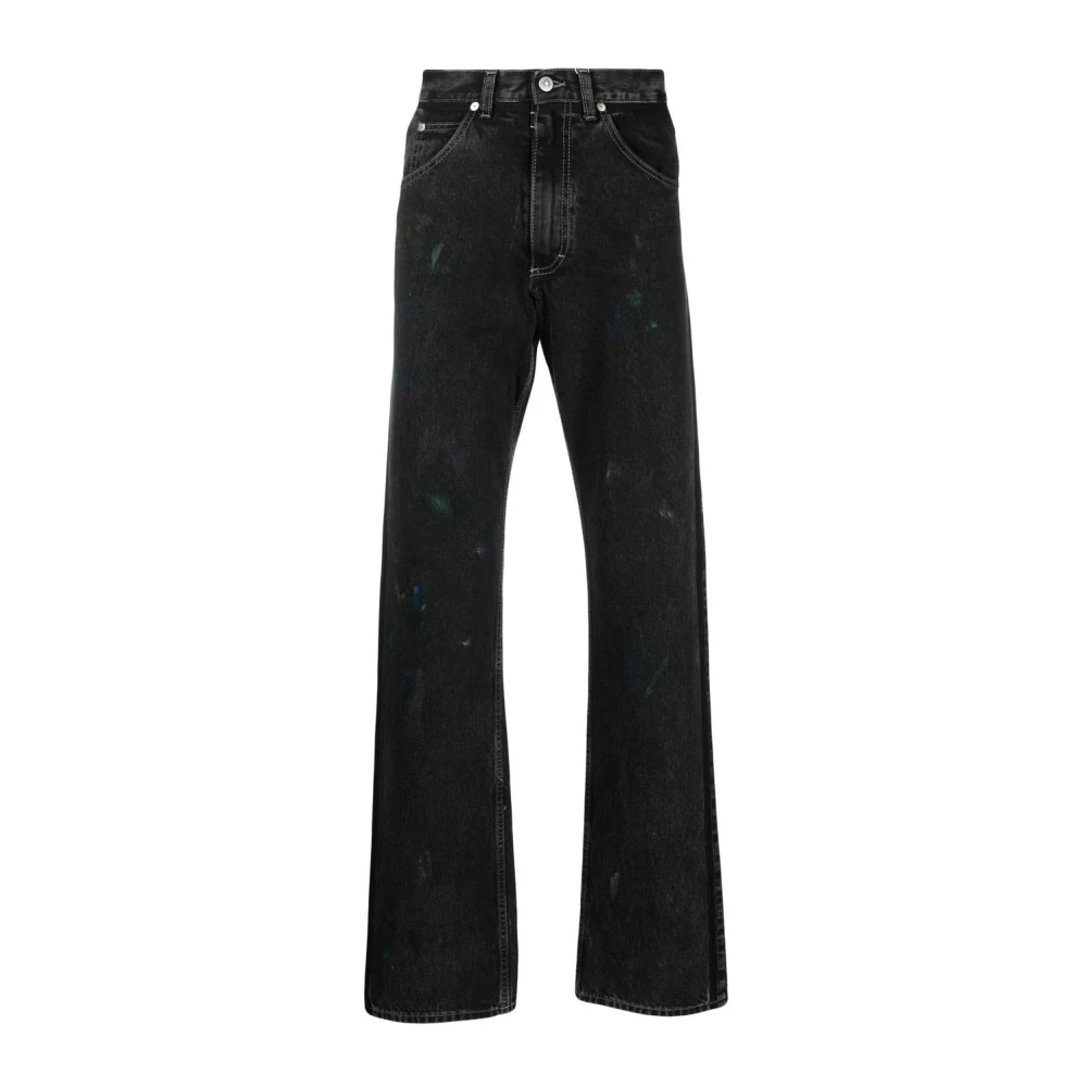 Maison Margiela Zwarte Straight Jeans met 5 Zakken Black Heren