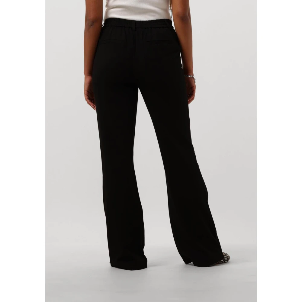 Object Flared Broek Zwart Black Dames