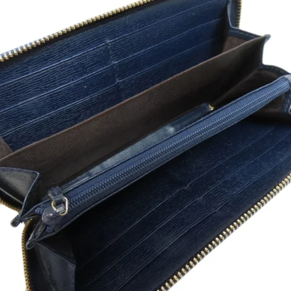 Gucci Vintage Pre-owned Leather wallets Blue Dames