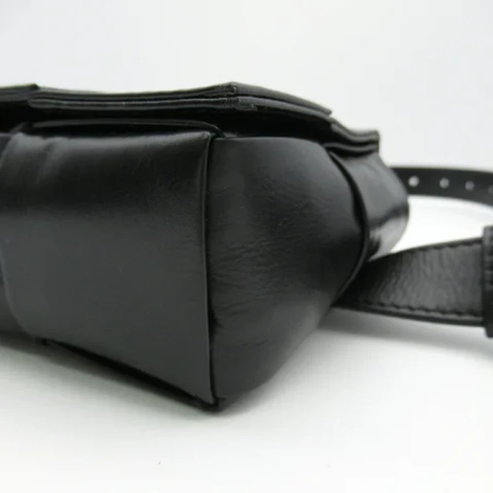 Bottega Veneta Vintage Pre-owned Leather crossbody-bags Black Dames