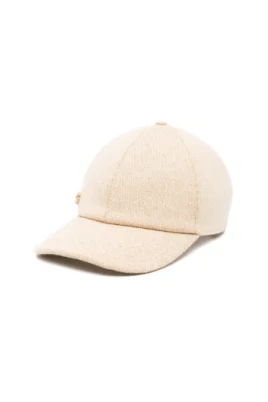 Beige Ullkeps med Dubbel-G-Logga