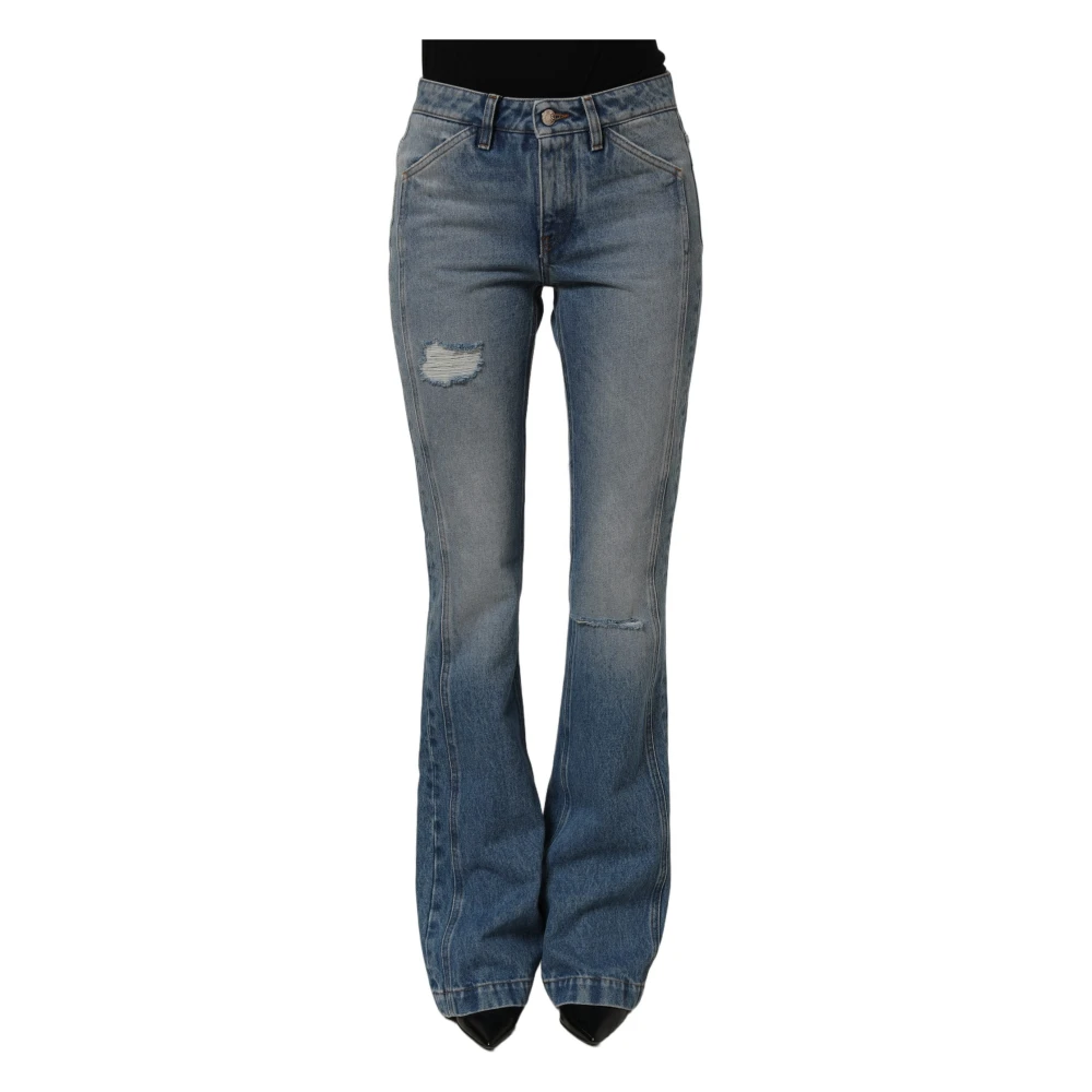 Dolce & Gabbana , Flare Jeans, Female, Blue, S, Boot Cut Denim Trouser Jeans