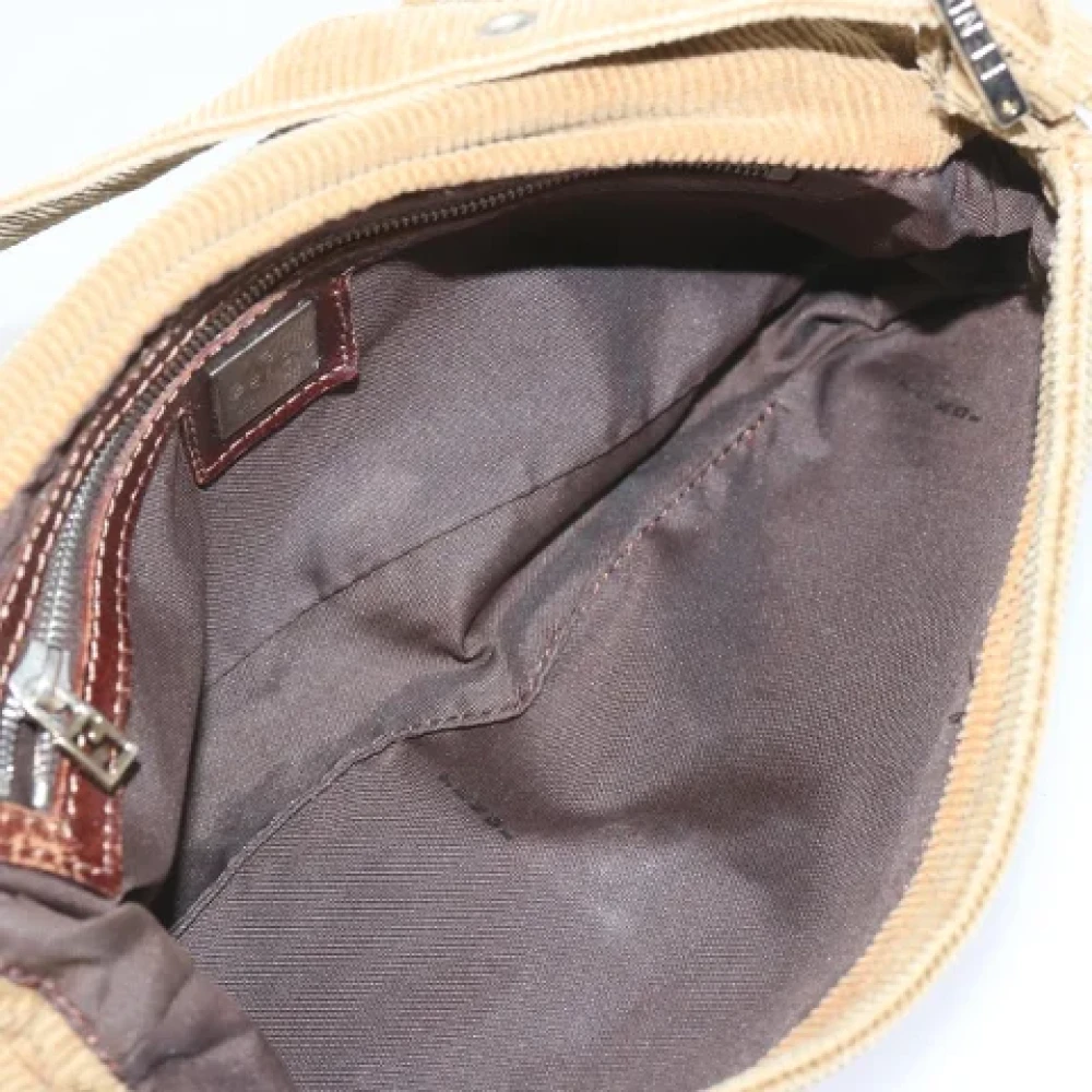 Fendi Vintage Pre-owned Velvet shoulder-bags Brown Dames