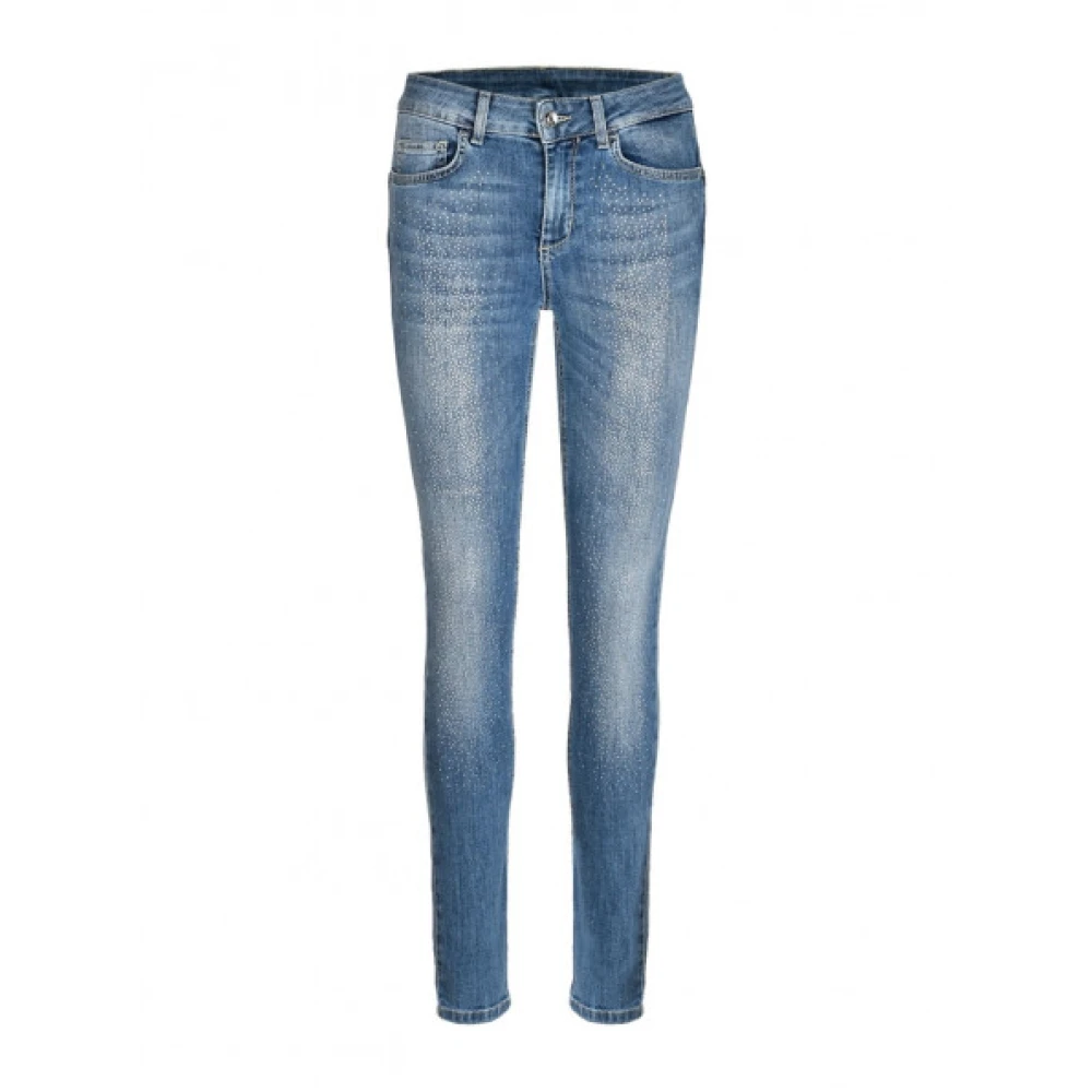 Liu Jo Divine Skinny Jeans met strass Blue Dames