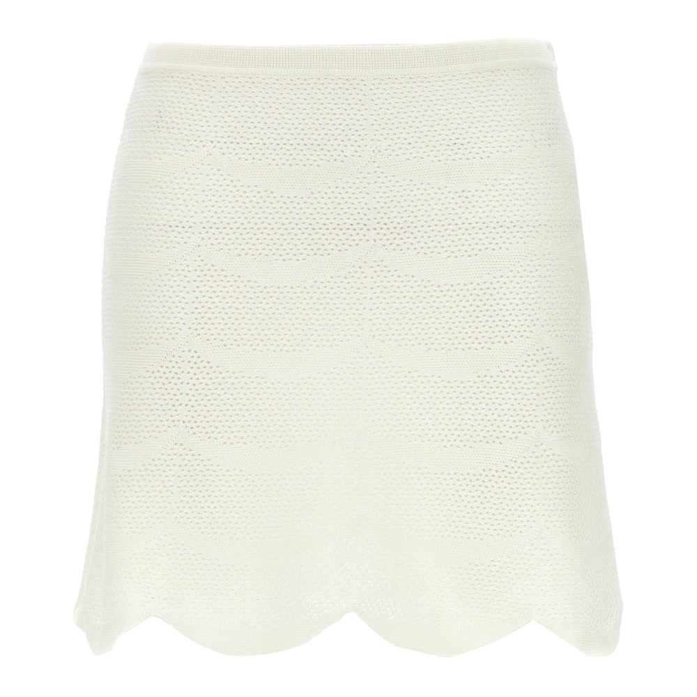 Tom Ford Women's White Crochet Mini Skirt